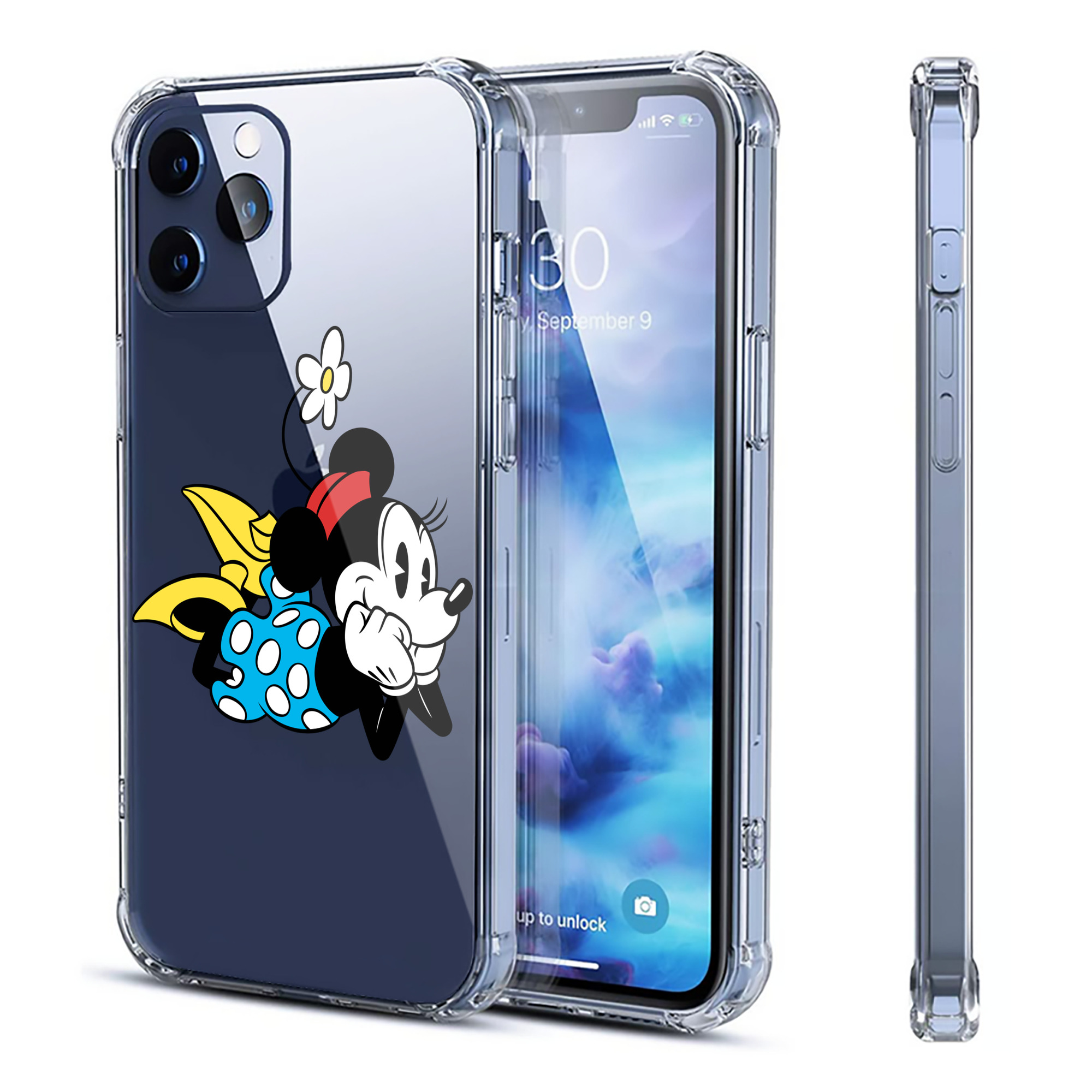 （画像用） ミッキーマウス Mickey Mouse 【iPhone 12シリーズ対応】透明スマホケース（クリアソフトケース）